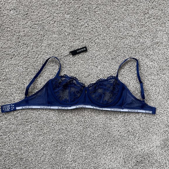 Lounge Blossom Balcony Bra Size 32E in navy - Picture 5 of 9